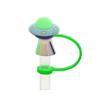Nuevo Tema Espacial Tapa de Silicona para Popote Cubierta para Popote Cubierta Protectora Taza de Agua DIY Decorativa a Prueba de Polvo Tapón para Popote Venta al por Mayor