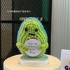 Específico ahora hacer expresión divertida muñeco patata energía positiva tejido lana adornos pepino colgante huevo tarjeta positiva
