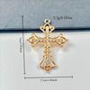 Accesorios de Aleación Personalizados Diamante Colgante de Cruz Grande de Diamante Accesorios para Joyería Hecha a Mano DIY Tendencia