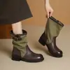 Botas Martin de lona con plataforma Melard, estilo mujer, nueva colección otoño 2026, Botas Western, Botas de cowboy