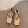 Zapatos tipo falda sin cordones 2026 Nuevo Estilo Francés Diseño Retro Zapatos Planos de Nicho para Primavera y Otoño, Adecuados para Mujeres Embarazadas
