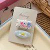Grampo de Cabelo Geométrico de Bolinhas com Botão Novo Estilo Coreano, Feito à Mão com Acabamento de Luxo, para a Parte de Trás da Cabeça, Franja ou Lado do Cabelo, Acessório de Cabelo para Meninas