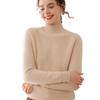 Roupas de Caxemira, Suéter de Caxemira para Mulheres, Gola Alta Curta, Engrossado, Caimento Solto, Novo Suéter Básico de Tricô para Outono e Inverno