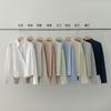 Camisa EVERTRUE de color liso para mujer, primavera 2024, nueva camisa de algodón de manga larga con botones laterales, estilo coreano, 61417