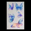 Serie Nueva Mariposa Océano Transfronteriza Pegatinas de Tatuaje Fluorescentes Soporte para Festival de Música Concierto Pegatinas Faciales Pegatinas de Tatuaje para Fiesta