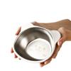 Tazón de Acero Inoxidable Grado Alimenticio Doble Oreja Hogar Especial Tazón para Cena para Niños Engrosado Resistente a Caídas Anti-escaldaduras Tazón Complementario para Alimentos