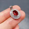 Colgante de Piedra Solar Natural Transfronterizo Accesorios para Mujer Nicho de Gama Alta Joyería de Plata 925 6*8 Joyería de Lujo Venta Directa de Fábrica