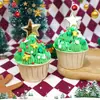 Decoração de Bolo de Natal Contas de Açúcar Atacado Basto de Natal Comestível Contas de Floco de Neve Azul e Branco Ingredientes para Assar Sobremesas