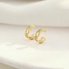Clipe de orelha de diamante flash geométrico oco prata esterlina clipe de osso de orelha feminino furos de orelha 2022 novos brincos de unha de orelha da moda verão