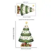 Atacado 2025 novos adesivos de Natal de floco de neve e veado loja vitrine adesivos de parede vidro adesivos eletrostáticos para janela