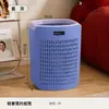 Cubo de basura engrosado con anillo de presión, sin tapa, apertura grande, tamaño grande, gran capacidad, para uso doméstico en sala de estar y cocina, papelera hueca transpirable