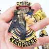 Comercio Exterior Mitología Egipcia Faraón Reina Gato Negro Egipcio Souvenirs Imán Estéreo 3D Imán de Nevera de Resina Colección