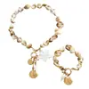 Joyería europea y americana transfronteriza, collar con diseño geométrico de concha y caracola estilo oceánico, conjunto de joyería versátil y de alta gama para mujer