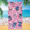 Toalla de Playa Stitch Transfronteriza Nueva de Verano Estampada de Secado Rápido Absorbente de Agua Engrosada Linda de Dibujos Animados Toalla para Niños Toalla de Baño