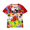 Impresión Digital 3D Mágico Circo Digital Fabricante Camiseta de Dibujos Animados Transpirable Personalizada Manga Corta Verano