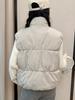 Nuevo Chaleco de Algodón con Relleno de Plumas Corto para Mujer Otoño/Invierno 2026 con Cuello Alto, Chaqueta Chaleco de Moda y Cálida para Tallas Pequeñas