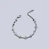Pulsera Hueca Empalmada de Acero Inoxidable para Hombre, Simple y Lujosa, Sensación de Alta Gama, Joyería Versátil de Moda Tendencia Venta al Por Mayor
