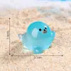 Paisaje en miniatura, figura creativa de león marino brillante, accesorios de decoración DIY con temática de playa y océano, adornos pequeños