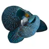 Flor de Falenopsis Individual Simulada 3D de Alta Gama PU Dorado Púrpura DIY Accesorios para Pared de Flores de una Sola Cabeza Material Floral Flor Artificial