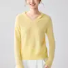 Suéter de Cachemira 100% Puro para Mujer Moda Otoño Invierno Pulóver con Capucha Sin Costuras Color Sólido Tejido Cálido Versátil