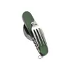 Cuchillo, Tenedor y Cuchara Desmontables Multifuncionales Operados por el Fabricante, Set Portátil para Exteriores de Seis Piezas