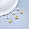 Cuentas espaciadoras de plata de ley s925, receptáculo espaciador de plata, espaciador de plata, accesorios DIY para suéteres, joyería, material hecho a mano, soporte para cuentas