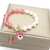 Pulsera de Cristal con Explosión de Dibujos Animados y Perlas Artificiales, Pulsera de Perlas Tejidas a Mano con Dibujo de Perro de Canela para Estudiantes, Regalo para Mejor Amiga