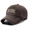 Gorra de béisbol vintage de ala corta para hombre y mujer, bordado versátil, para cara pequeña, parasol, para exteriores, de copa suave, con letras