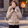2026 Nuevo Estilo Chaqueta de Algodón Gruesa Cálida de Invierno para Madres Tallas Grandes Holgada Adelgazante Moda Casual Versátil Abrigo de Algodón