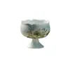 Taza de Té Cerámica Minimalista Pintada a Mano con Flor de Loto, Uso Doméstico, Base Alta, Juego de Té Kung Fu, Borde con Forma de Flor, Taza de Degustación, Taza de Maestro de Gama Alta