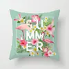 Funda de almohada de dibujos animados de flamenco súper suave, creativa, multi-especificación de fábrica, para dormitorio, estudio, cojín lumbar