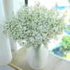 Ramo de flores artificiales de Gypsophila para boda, de goma suave, con tres puntas, de plástico, venta al por mayor