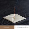 Porta incienso cuadrado simple de cerámica para el hogar, pequeño, porta incienso, bandeja para incienso, mesa de té, adornos de aromaterapia, accesorios para ceremonia del té