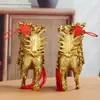 Venta al por mayor de fábrica Latón Diamante Qilin Calabaza Exquisito Fuego Qilin Hogar Empresa Artesanías Adornos Adornos