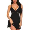 Vestido de Casa con Encaje Transfronterizo Europeo y Americano Estampado de Leopardo con Tirantes Sexy Espalda Descubierta Camisón de Casa Vestido de Malla Venta al por Mayor