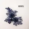Par de Renda Bordada Estéreo Multicolorida para Vestido de Casamento Acessórios de Renda Aplique DIY Patch de Aplique Feito à Mão