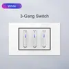 Tipo 118 Diseño de Vidrio Templado Tecla de Piano Blanca Enchufe de Interruptor 16/20A Enchufe Universal Estándar Americano, Británico y Europeo