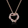Explosiones Europeas y Americanas Cristal Nuevo Regalo de Año Nuevo Collar Colgante en Forma de Corazón Día de San Valentín Explosiones Collar Una Pieza Suministro Directo