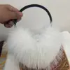 Orejeras de Piel Sintética de Zorro Extra Grandes, Protectores de Oído Lindos y de Moda, Cubiertas de Piel Peludas Cálidas, Orejeras Antihielo para Mujer