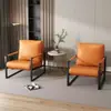 Silla Sofá Individual de Lujo Ligero al por Mayor Estilo Nórdico para Sala de Estar Dormitorio en Casa Sofá Perezoso de Hierro Silla de Oficina para Negociación