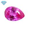 Huagang joia natural base em forma de pera 3# corindo vermelho pedra nua corte rubi sintético pedra principal artificial anel broca