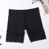 [Ropa de 170 Jin] Ropa Interior de Talla Grande de Cintura Alta Leggings para Mujer Pantalones de Seguridad Anti-Lobo Anti-Luz Ropa Interior de Encaje Seda de Hielo