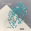 Zirconia Rectangular Dorada para Uñas Mini Pedrería de Fondo Plano Decoraciones Populares para Uñas Pedrería Dorada Larga en Tira Pedrería para Uñas Francesas