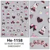 Redanco nuevo 5D relieve conejo de chocolate nudo concha luz pegatinas para uñas pegatinas de uñas estéreo He-1159
