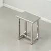 Mesa y Sillas de Comedor para Personal de Fábrica Escolar y Comedores de Supermercado Juego Integrado de Mesa y Sillas de Acero Inoxidable para 4, 6, 8 Personas