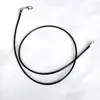 Nuevo collar con cordón de cuerda de jade, colgante de cristal para hombres y mujeres, cordón de cuero encerado tejido negro, cadena sin cola de 1,5 mm