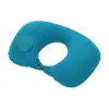 Almohada de Viaje Inflable en Forma de U Tipo Presión, Almohada Portátil de Soporte para el Cuello, Plegable y Guardable, Adecuada para Dormir de Lado, Uso en Coche y Avión