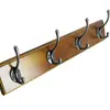 Colgador de 4 filas estilo europeo de aleación de zinc para uso doméstico en la sala de estar, cocina, baño, montado en la pared para guardar ropa, accesorios y sombreros