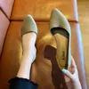 Sapatos Pointy Salto Anabela Feminino Comércio Exterior Quatro Estações Galochas Solado Macio Sapatos Profissionais para Trabalho Sandálias Rasas Fosco para Exterior