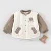 Ropa para bebé para otoño e invierno, abrigo de algodón grueso y cálido para niños, conjunto Clase A, ropa de abrigo de invierno para niños, prenda superior individual